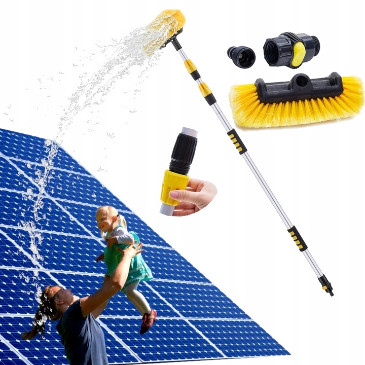 ZESTAW SZCZOTKA TELESKOPOWA DO MYCIA PANELI FOTOWOLTAICZNYCH 5M 500CM