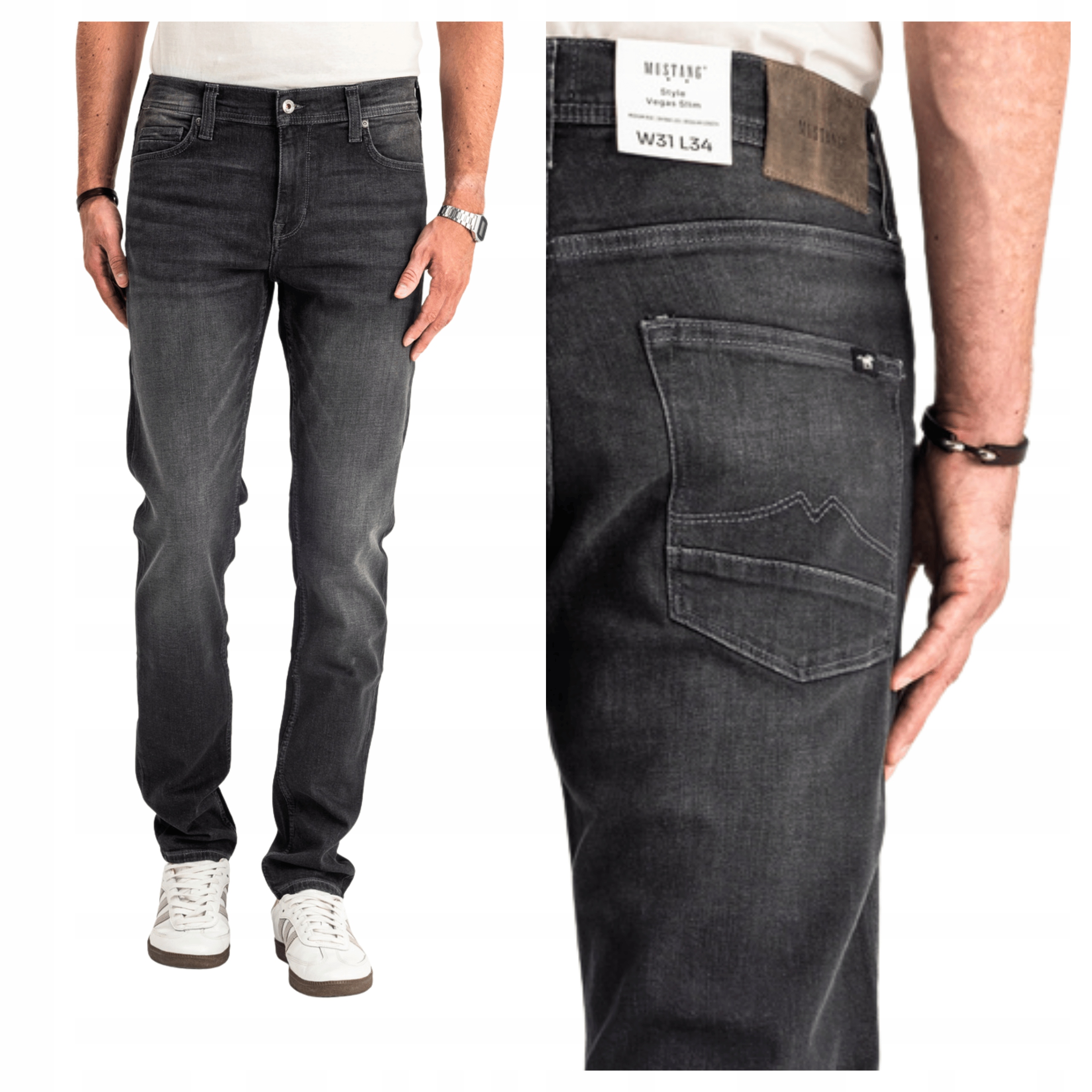 Pánské přiléhavé džínové kalhoty Mustang Vegas Slim 33/34