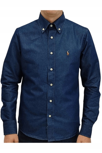 

Ralph Lauren koszula męska, indigo chambray, r L