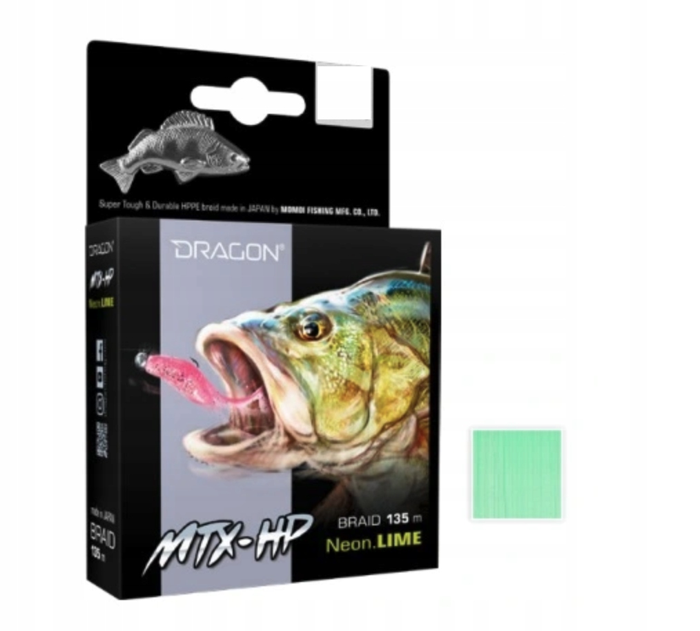 Plecionka Dragon Mtx Hp X8 Momoi 0,10MM 135M 8.6KG Fluo