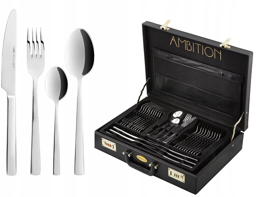

Ambition zestaw sztućców Prato Walizka 72el.