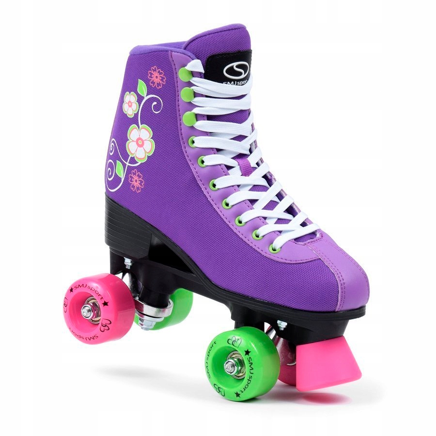 Wrotki Smj sport DE006 Purple rekreacyjne fioletowe ABEC-7 Pu 82A 38