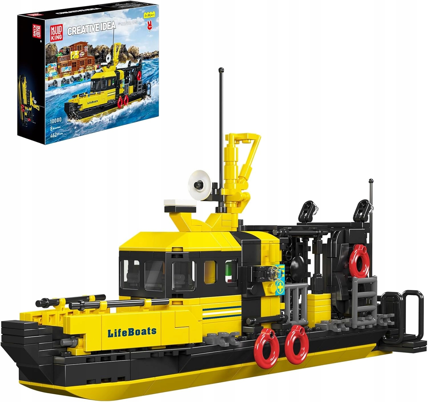 Klocki Mould King 10080 Łódź Ratunkowa 462 el.