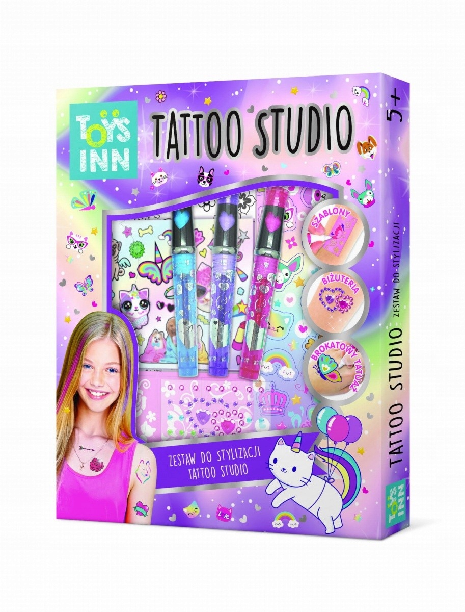 

Zestaw Do Tatuażu Zwierzęta Brokat Markery Studio