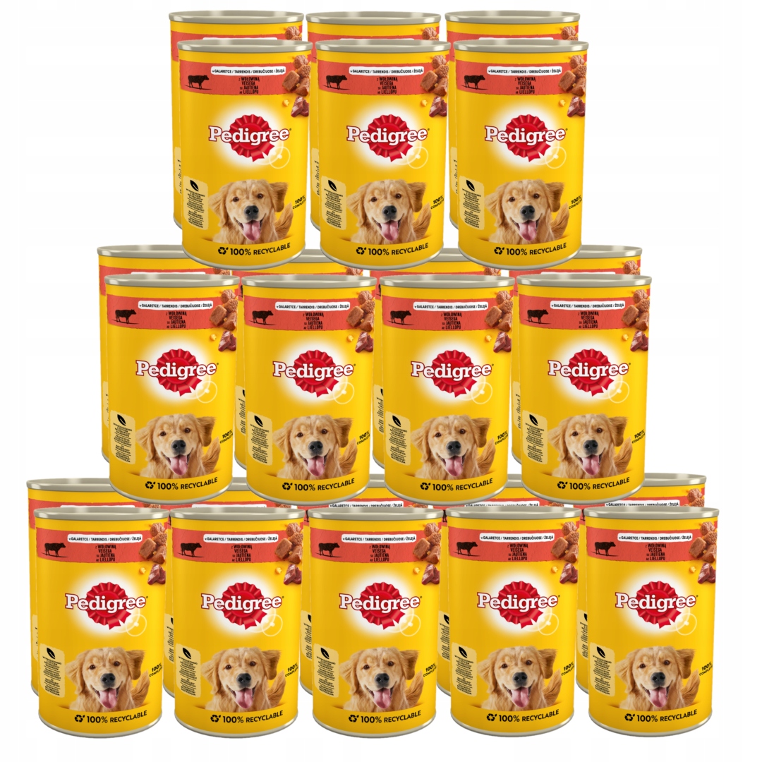 Vlhké Krmivo Pro Psy Pedigree S Hovězím Masem 20 X 1200 G