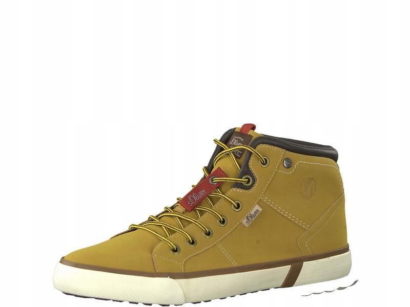 S.OLIVER Trzewiki męskie żółte khaki skórzane 44 Marka s.Oliver