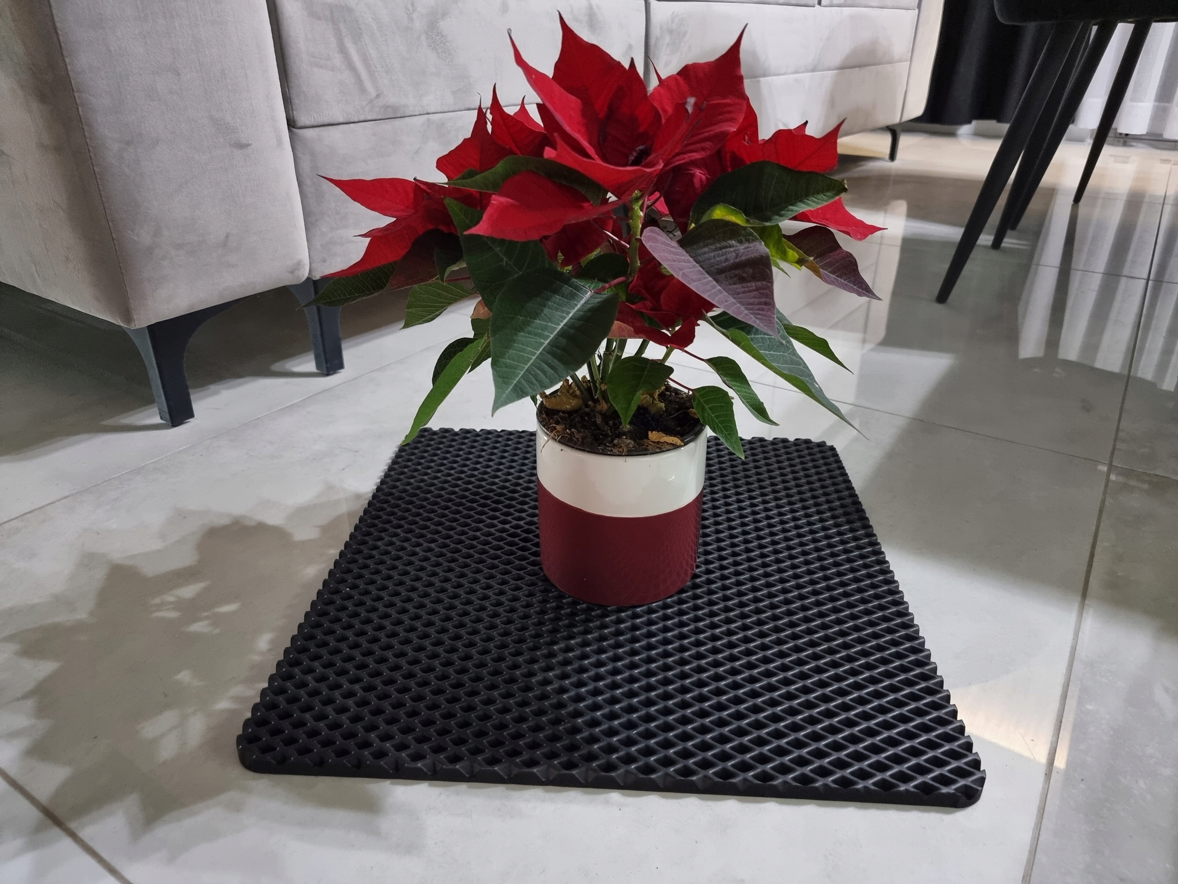 Podstawka pod doniczkę / donicę EVA HOME - PROSTOKĄTNA CZARNA - 74x44 cm Marka inna