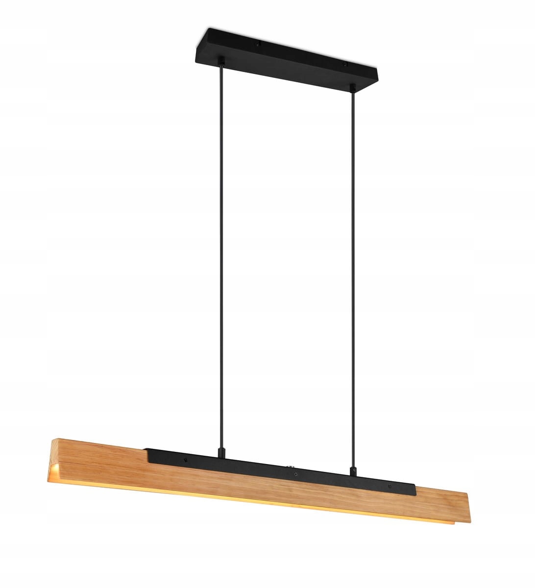 Závesná lampa Led linka drevo čierna Trio