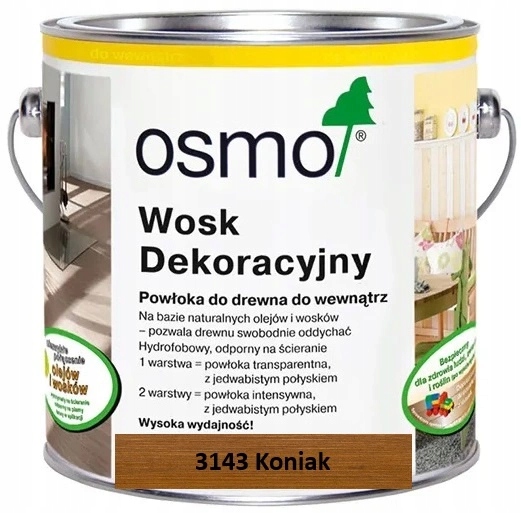 Osmo Wosk dekoracyjny transparentny Koniak 3143 2,5L