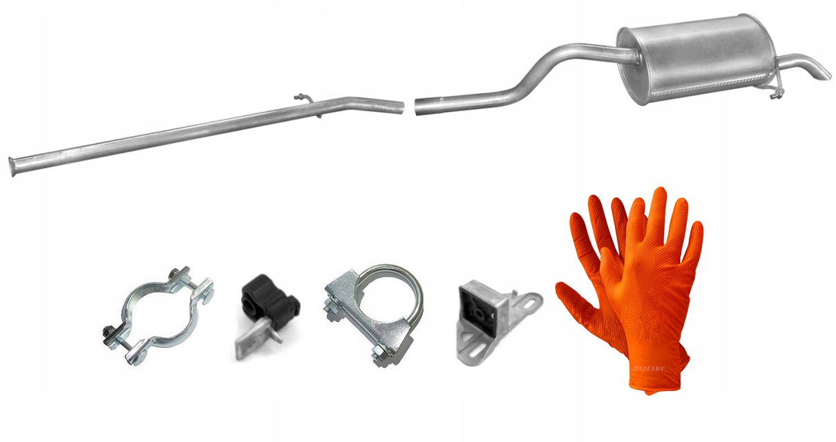 RENAULT CLIO II 1.2 TŁUMIK RURA WIESZAKI METALOWE