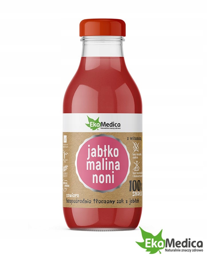 Ekamedica 100% smaku jabłko malina noni , 300 ml