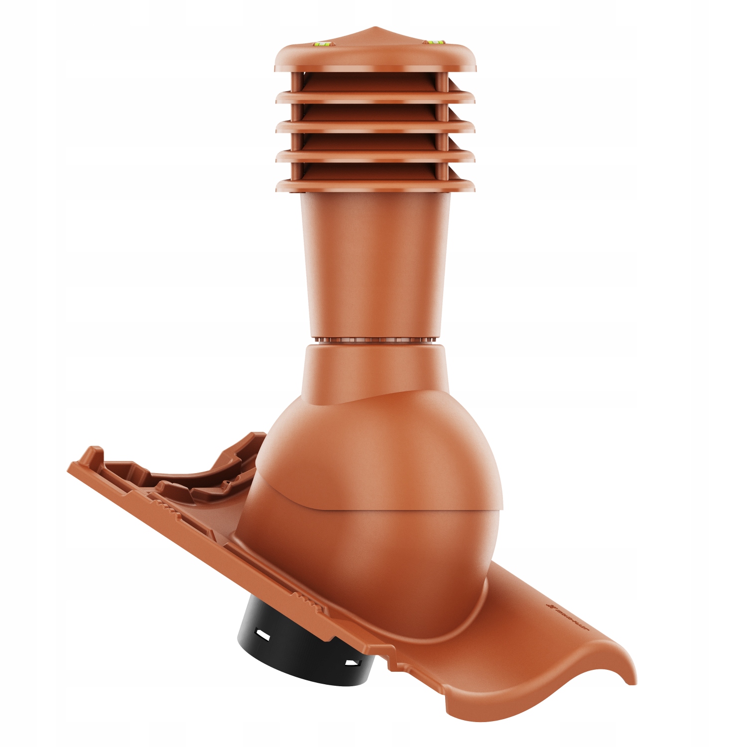 Větrací komín Smart fi125 střešní taška Roben Milano Přírodní Červená