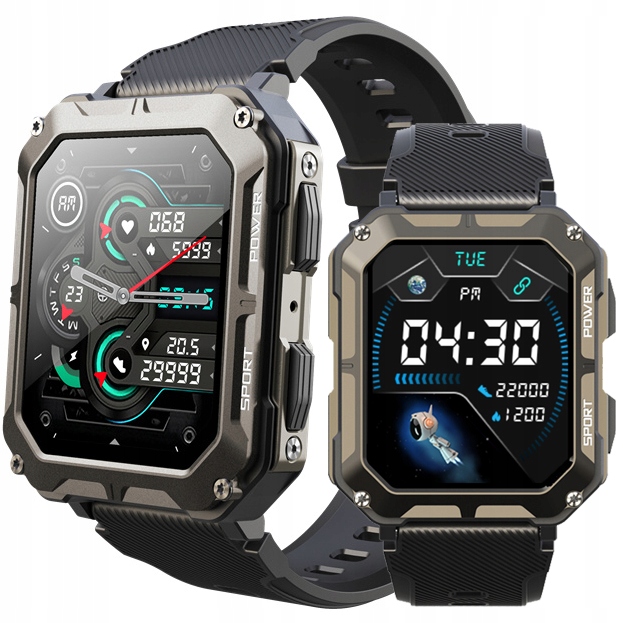 Pancerny Smartwatch Wodoodporny IP68 Gorilla Glass