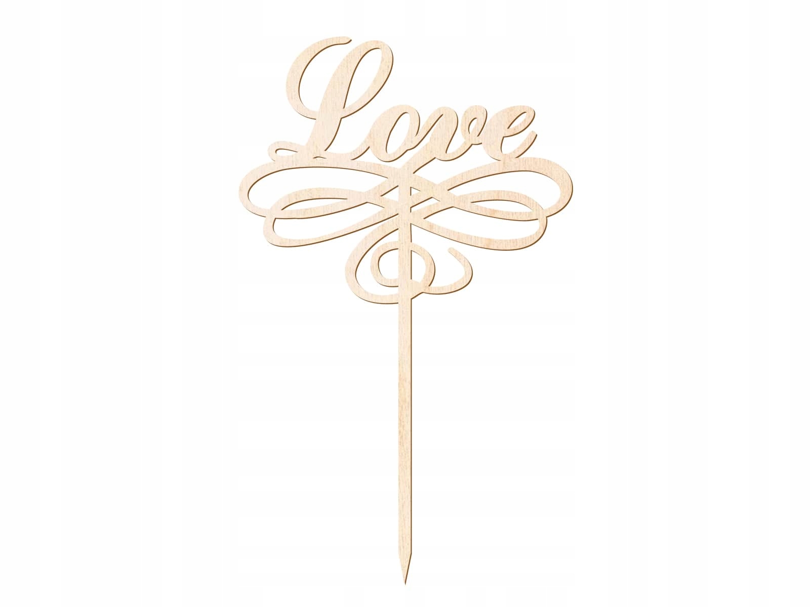 

Topper drewniany na tort Love 15x9,5 cm Wesele