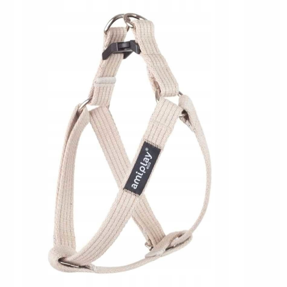 

amiplay Szelki Bawełna Cotton M 30-55cm/2cm Beżowe