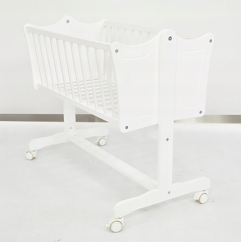 KOŁYSKA BIAŁA KÓŁKA BLOKADA + MATERAC + POŚCIEL Marka Aruś