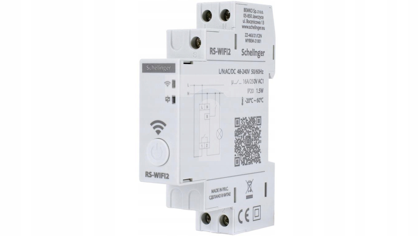 Programator czasowy wyłącznik cyfrowy TIMER WIFI na szynę TH35 SCHELINGE