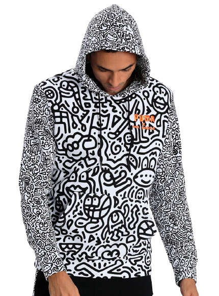 Puma x Mr Doodle Unikátní Pánská Mikina Kapuce S