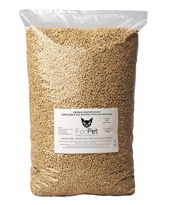 Levně Stelivo pro kočky ForPet kukuřičné 15 kg