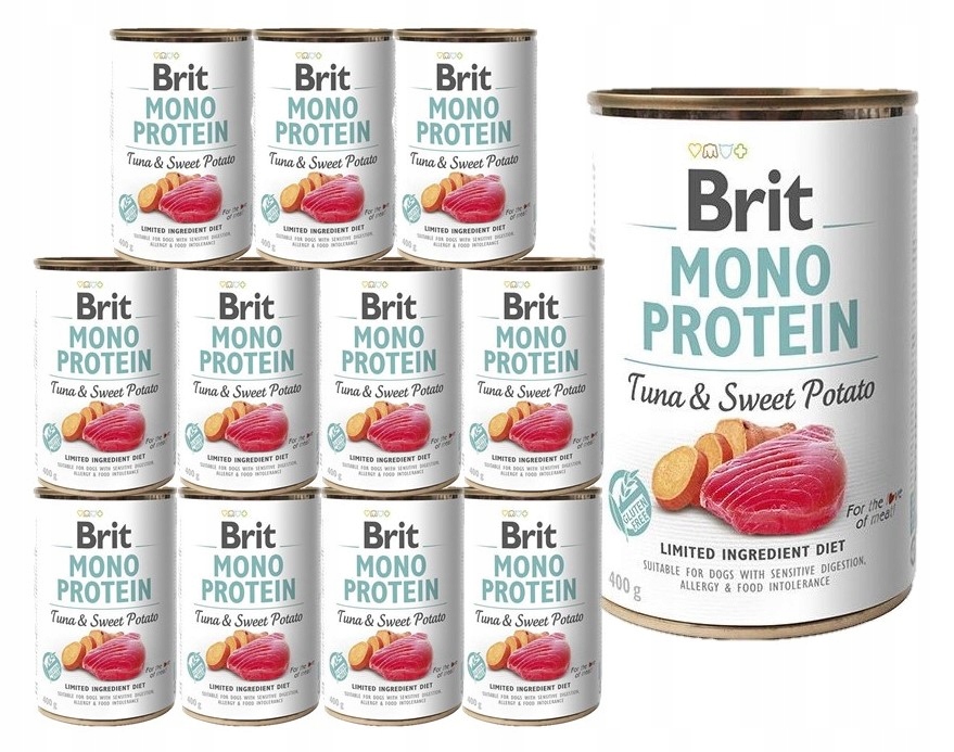 Levně Brit Mono Protein Tuna&Sweet Potato vlhké krmivo Tuňák a batát 12x400g