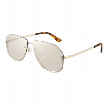 Alexander McQueen MQ0257S 003 Gold Unisex sluneční brýle