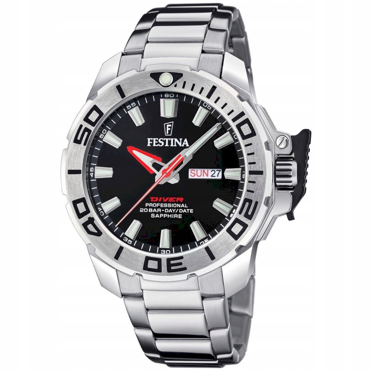 Pánské hodinky Festina The Originals Diver s kroucenou krajkou a černým struhadlem