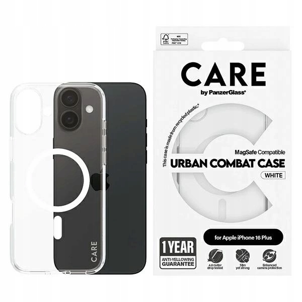 Care by PanzerGlass Flagship Case pro iPhone 16 Plus 6.7" bílý/bílý MagSafe 1