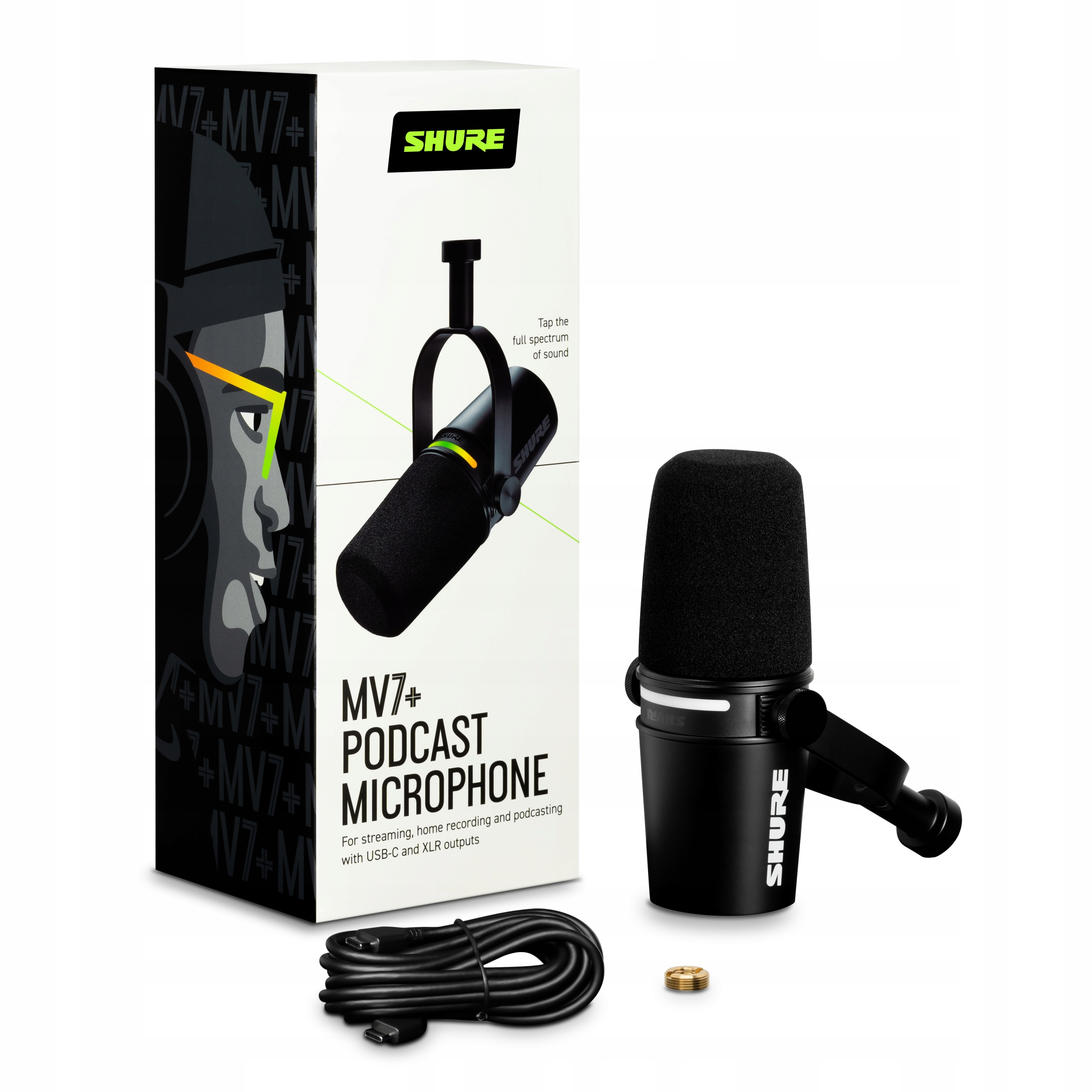 Mikrofon dynamiczny wokalowy Shure MV7+-K