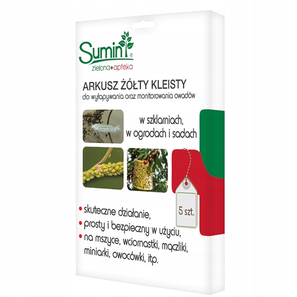

Arkusz Żółty Kleisty Owadobójczy- 5 Szt. Sumin