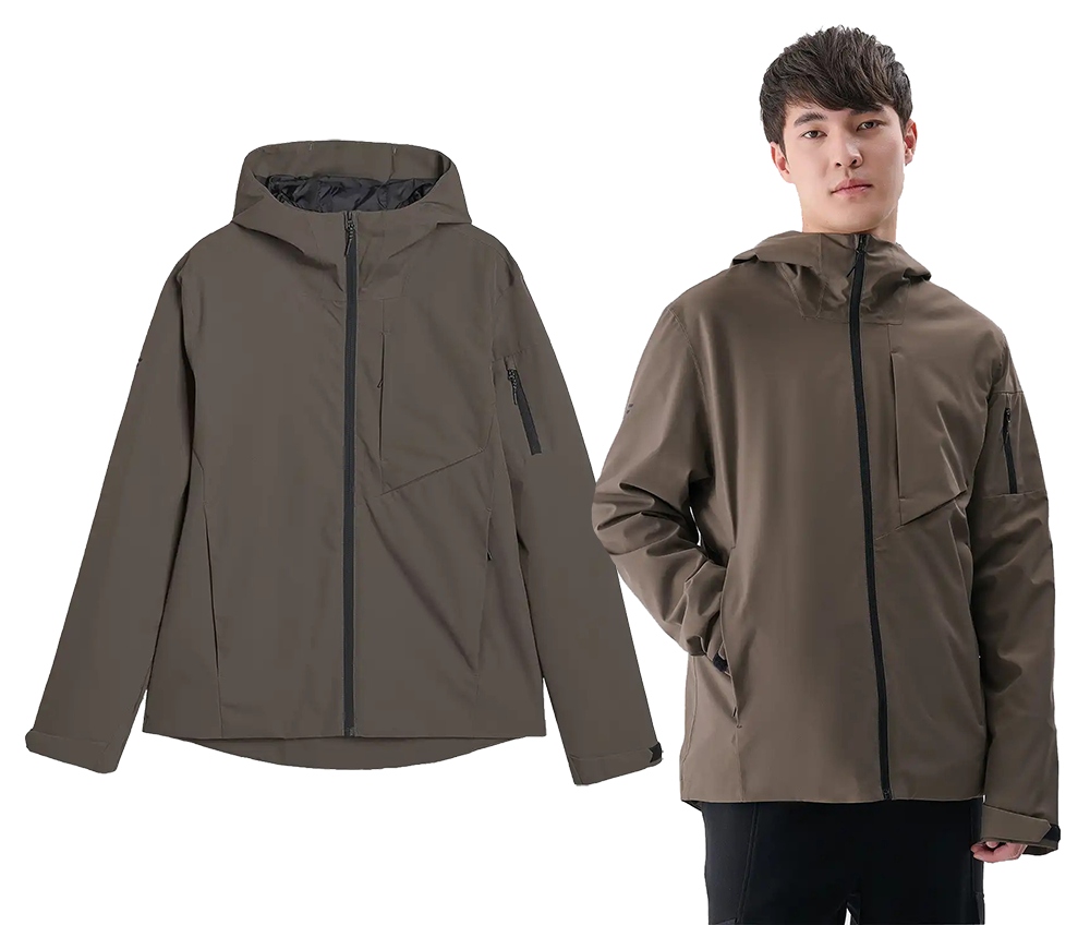 Pánská sportovní bunda 4F M705 81S membrána 8000 hnědá 3XL