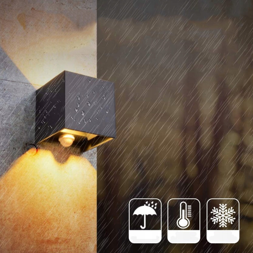 Lampa kinkiet LED zewnętrzna CZUJNIK RUCHU ścienna Barwa światła biały ciepły