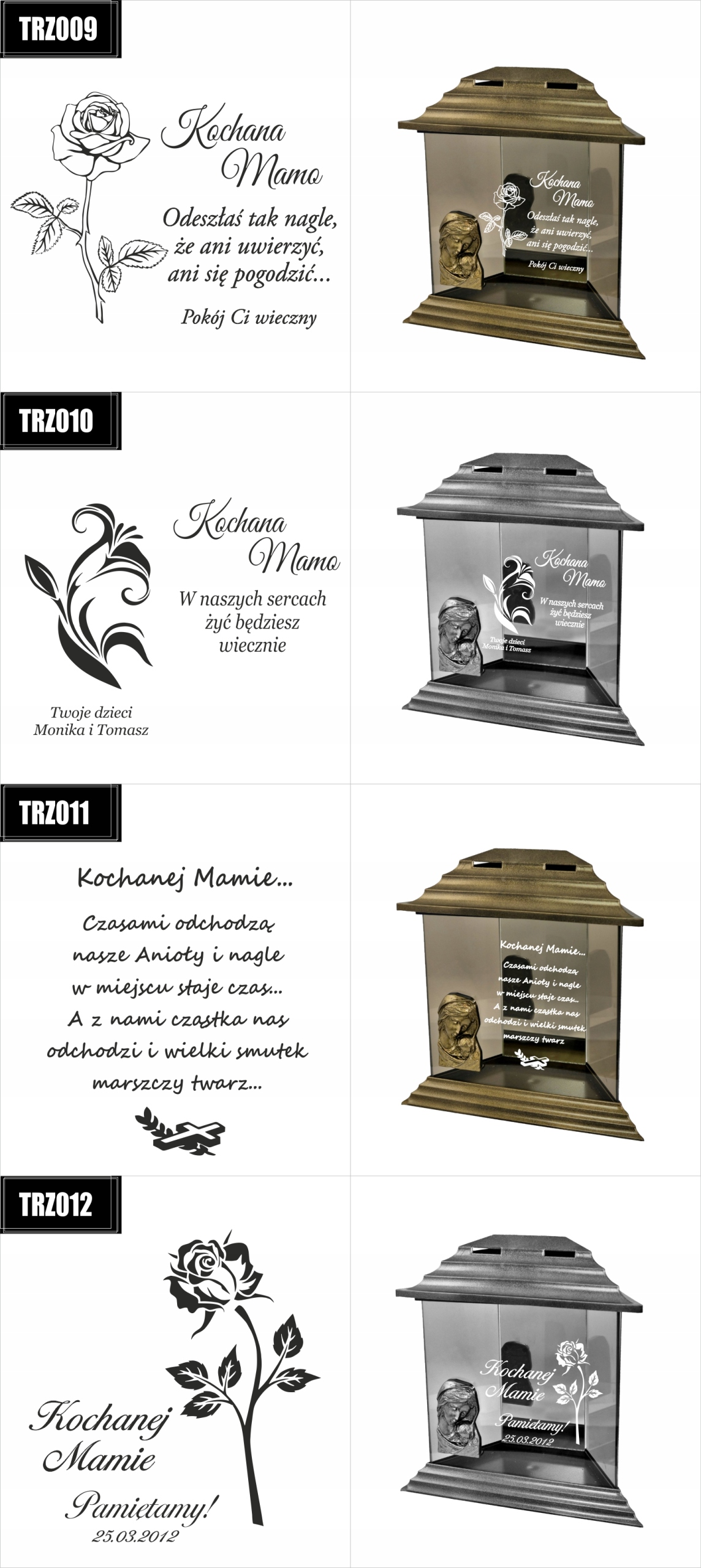 ZNICZ z dedykacją GRAWEREM dla Kochanej Córki Typ led