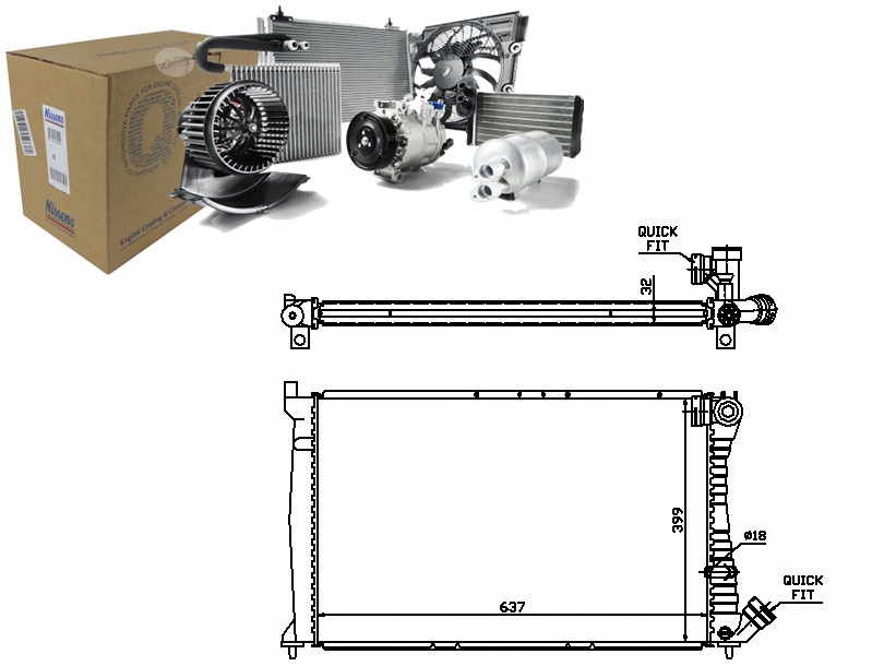 NISSENS CHŁODNICA SILNIKA NIS, 61349A
