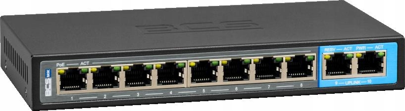 Switch Poe Bcs Basic BCS-B-SP08G02G 8 Portov Poe 96W Gigabit 10/100/1000