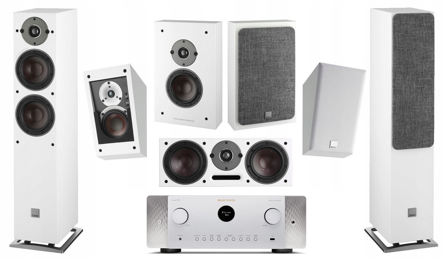 DALI OBERON WHITE 7 KOLUMN + MARANTZ CINEMA 60 = EKSCYTUJĄCE KINO 7.0 ATMOS