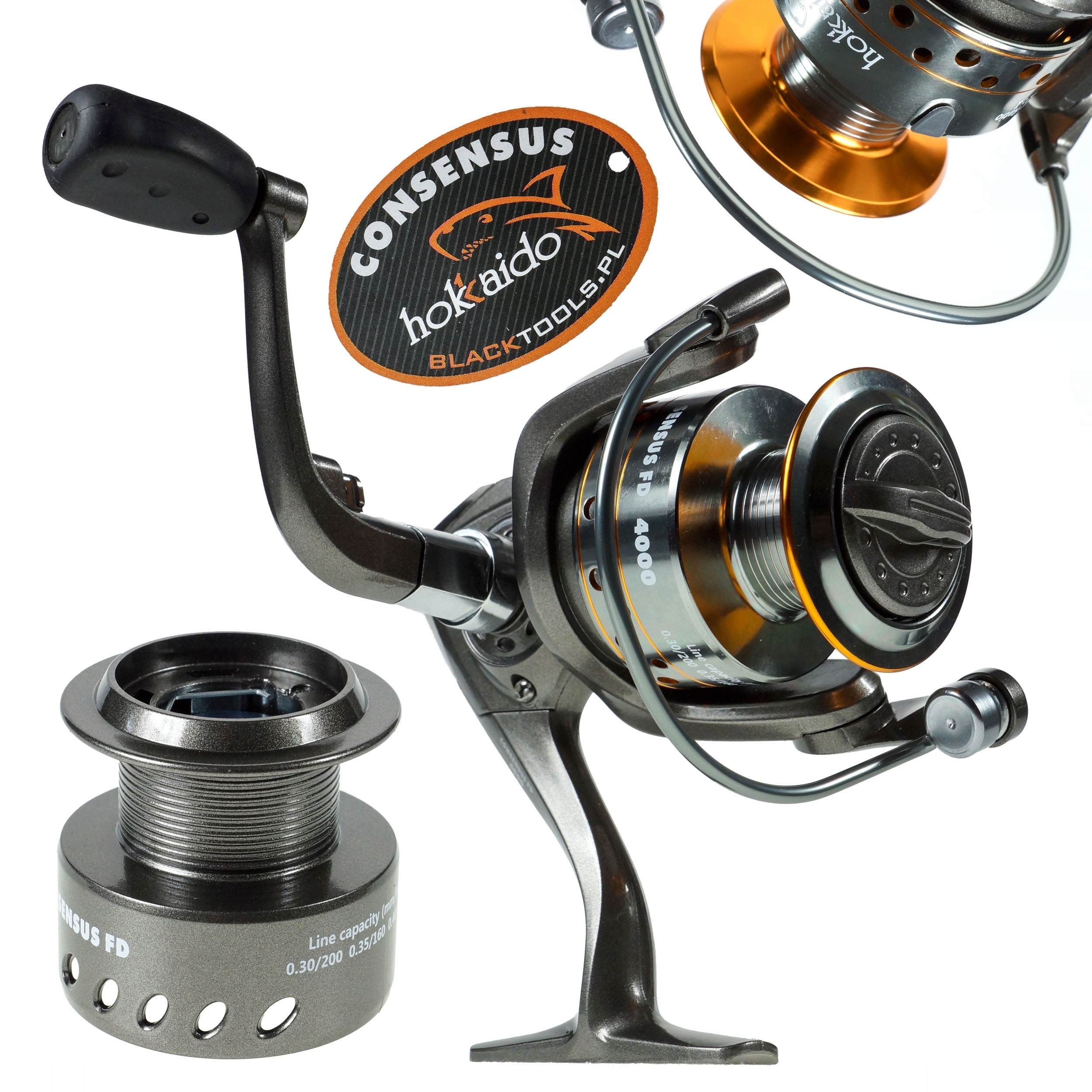 KOŁOWROTEK HOKKAIDO CONSENSUS FD4000 9+1 SPINFEDER FRON DRAG Model Consensus