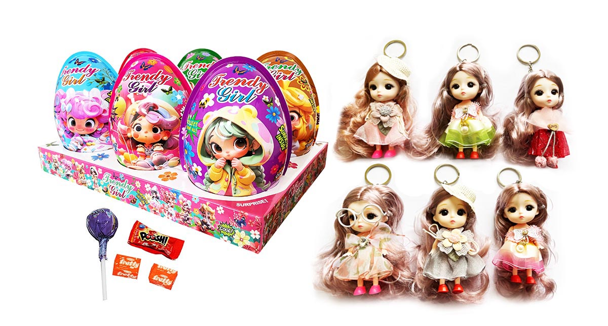 Levně Vajíčko 17,5 CM XXXL Módní Dívky Plastová Vajíčka 6 Ks