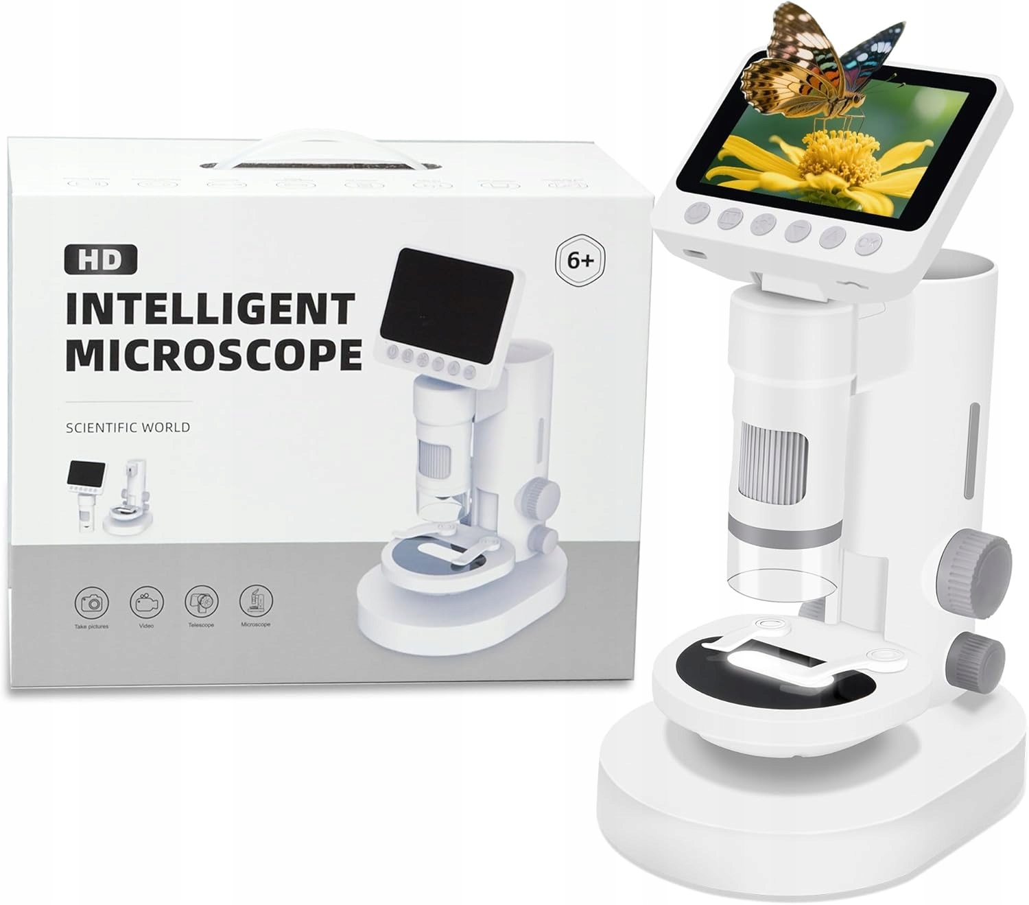 Digitální Mikroskop Charmline Led 100-1000X Vzdělávací Vědecký Set Dárek