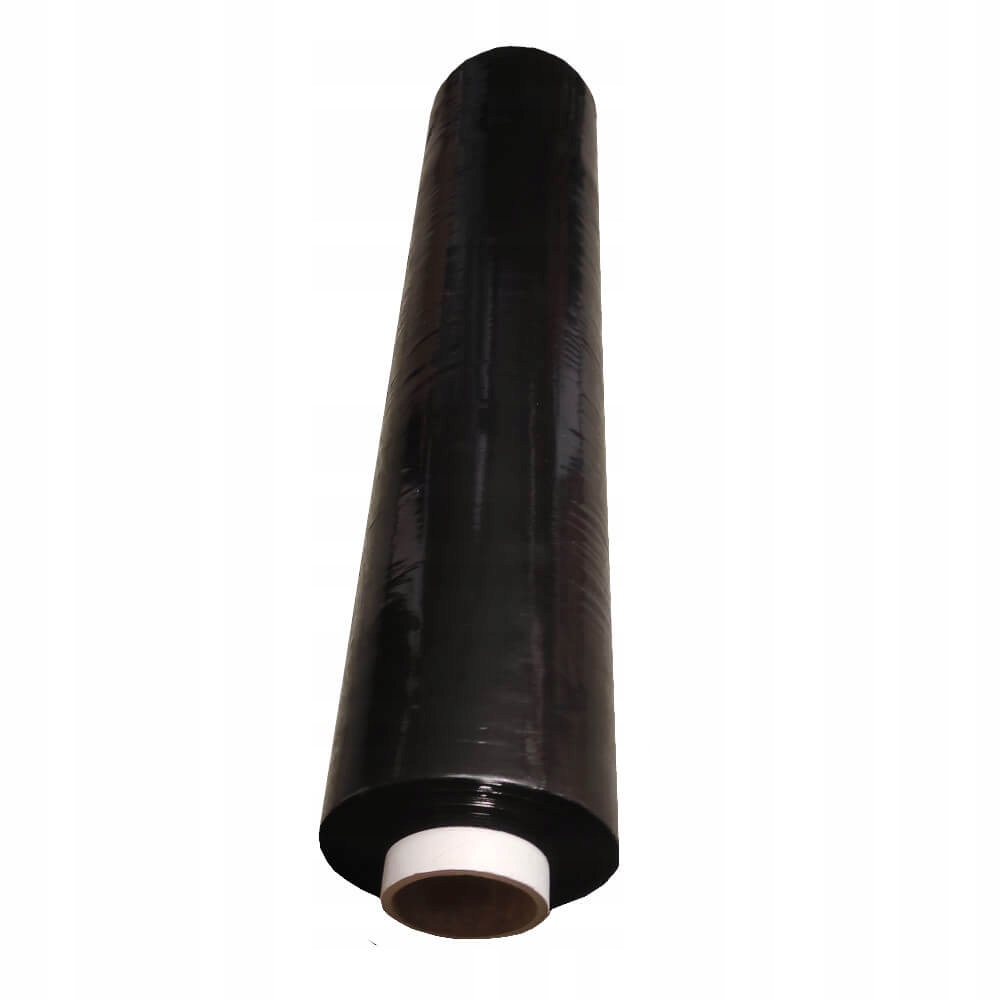 Folia stretch czarna 3kg netto do pakowania 50cm Grubość folii 23 µm