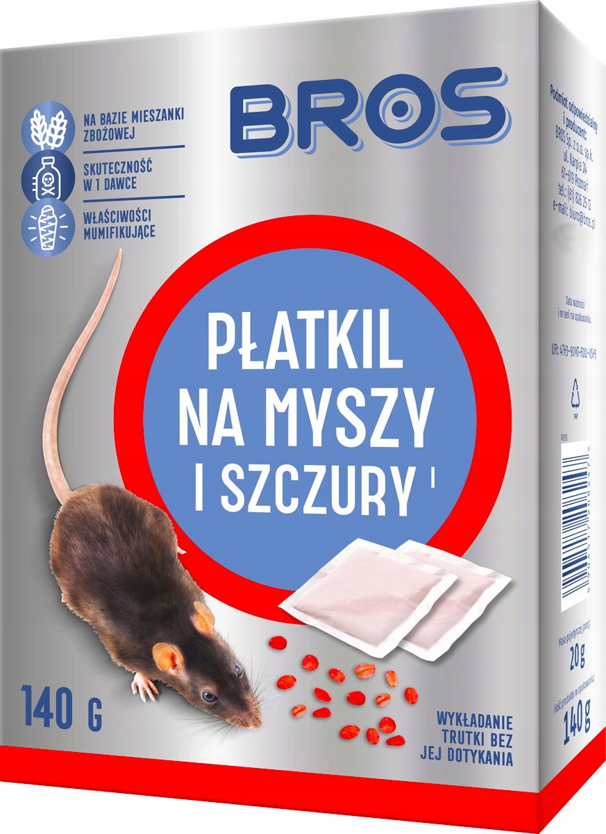 

Bros Płatki Trutka Na Myszy Szczury 140 G Saszetki