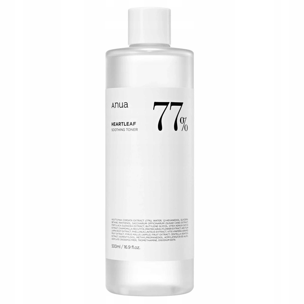 Anua Heartleaf 77% Soothing Toner Zklidňující Tonikum Na Obličej 500 ml
