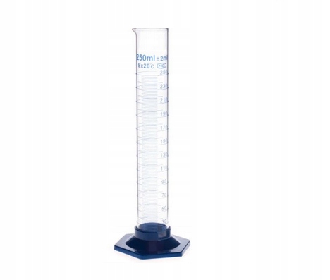 

Cylinder miarowy szklany 10ml stopka Pp
