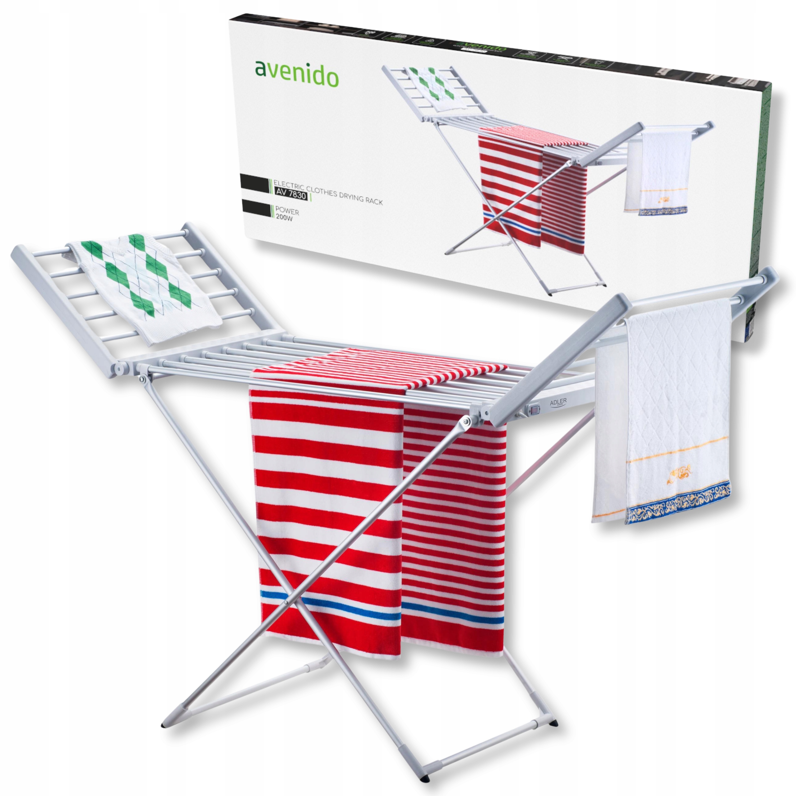 Elektrická Sušička bielizne Stojaca 18 vykurovacích prvkov hliníková