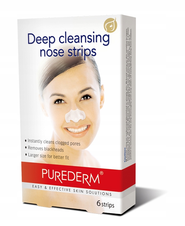 PUREDERM Koreańskie oczyszczające plastry na nos, 6 szt. — 2