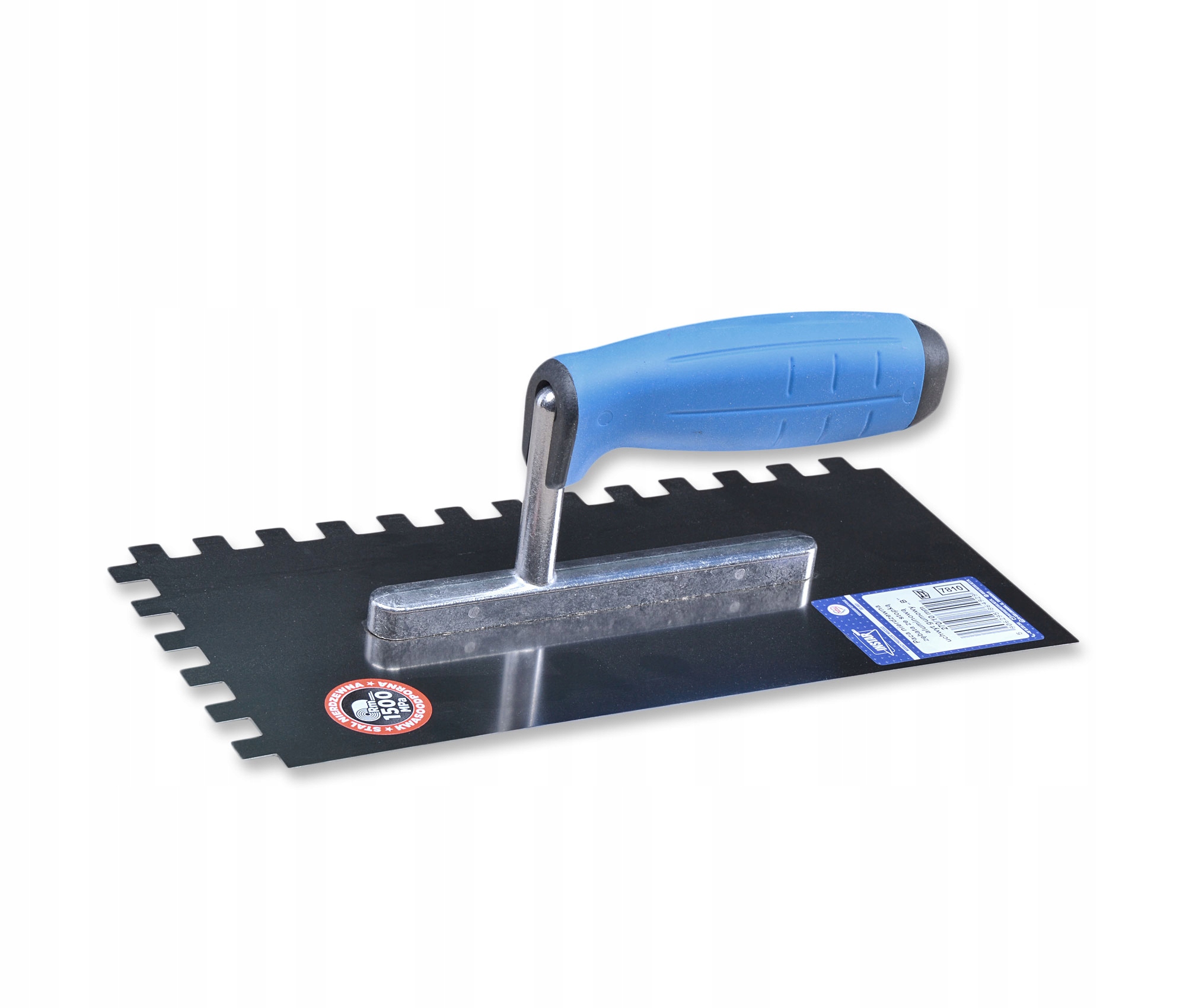 PACA NIERDZEWNA ZĘBATA AL 128x270 MM - ZĄB 10x10 MM UCHWYT GUMOWY PL Typ paca