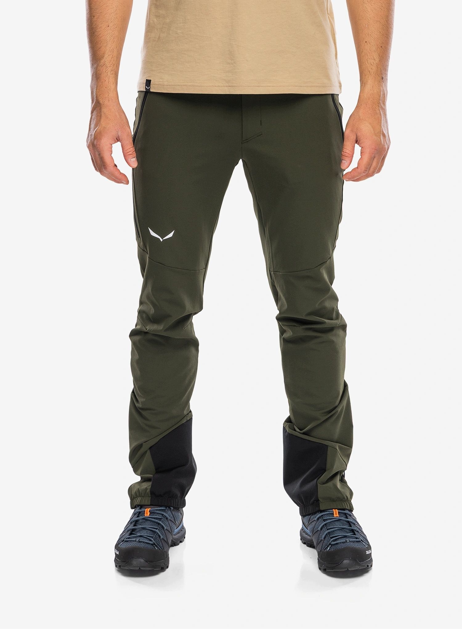 Spodnie wspinaczkowe Salewa Agner Orval 3 Durastretch Reg dark olive M