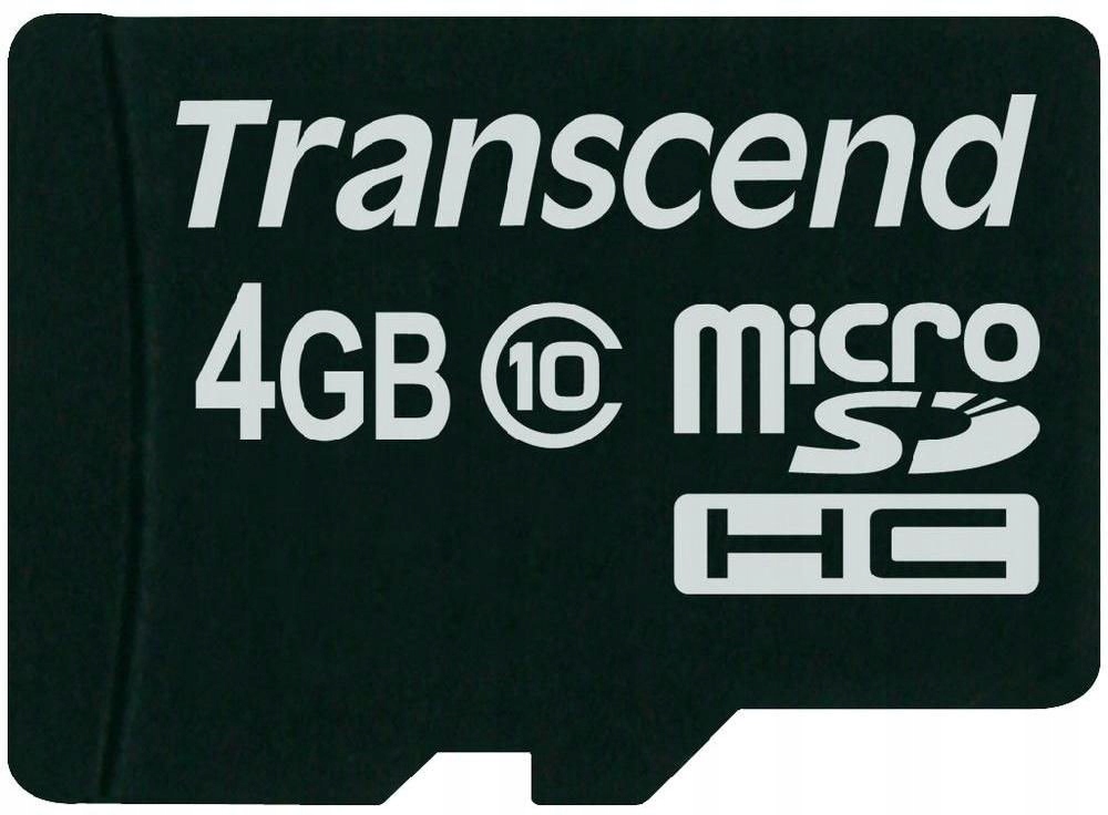 Transcend 4GB microSDHC (Class 10) paměťová karta (bez adaptéru)