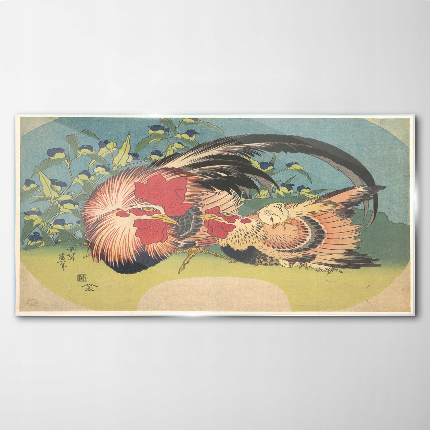 

Foto-obraz szklany Zwierzęta kogut kura 100x50 cm