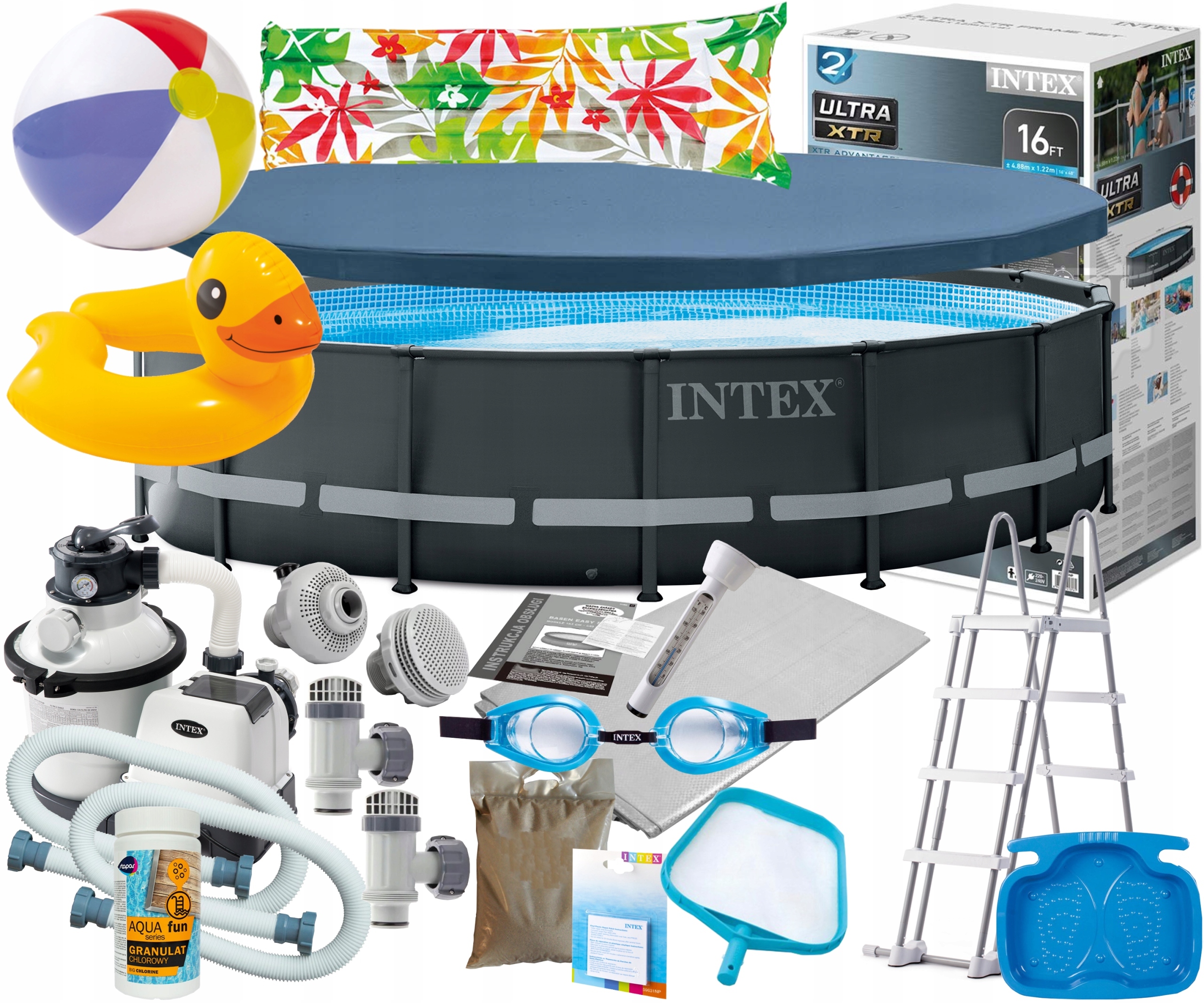 BASEN OGRODOWY STELAŻOWY 26326 INTEX 19w1 488x122