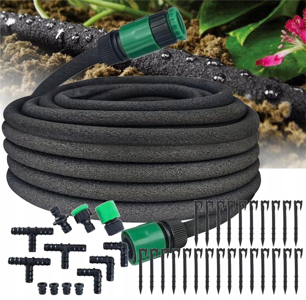 Sada Kapková Závlaha Pro Kapkové Zavlažování S Kapkami Hadice 1/2 palce 50 M